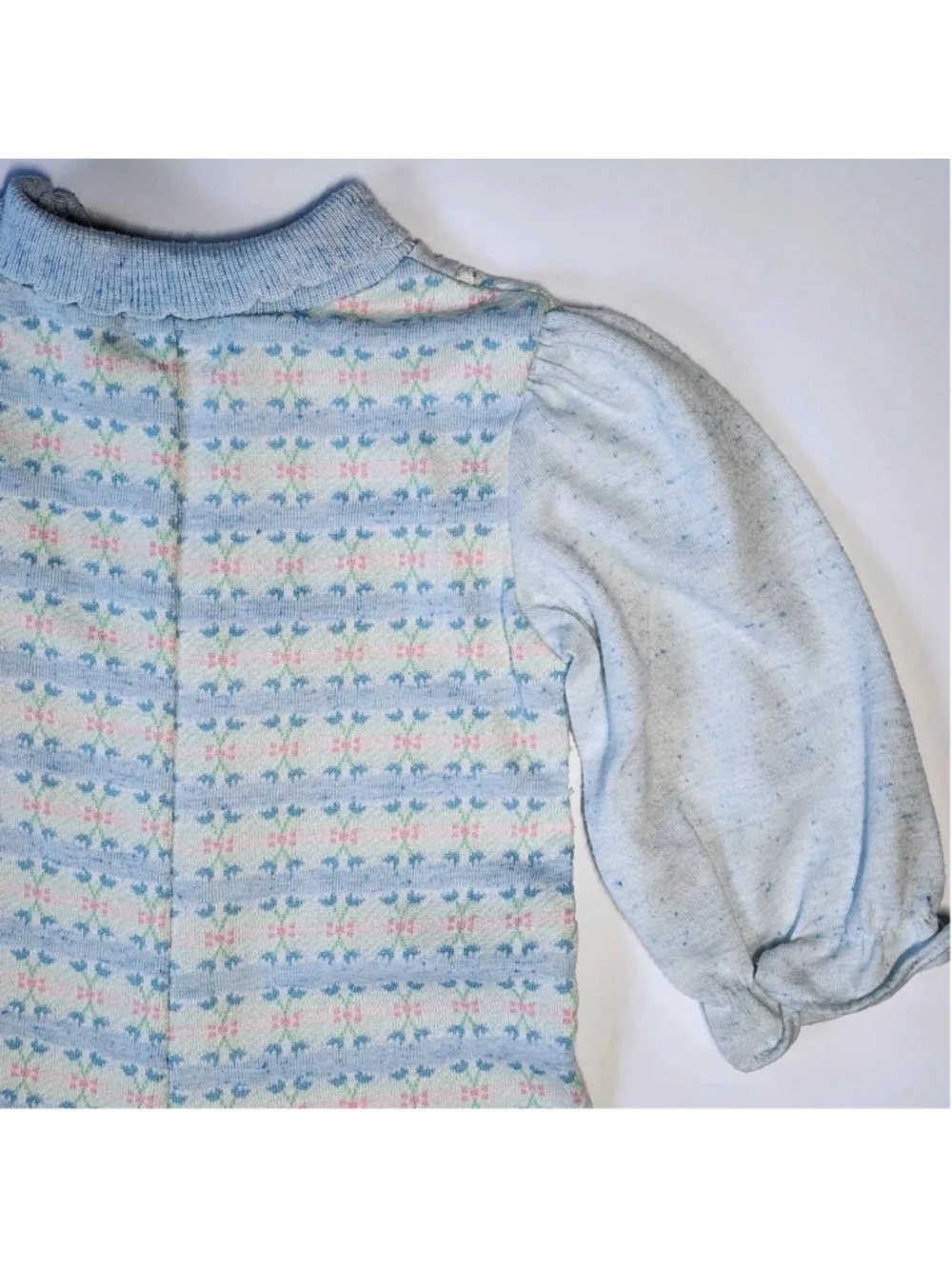 Vintage 70s 80s Health-tex Pointelle Thermal Sleeper One-Piece Sz 18M Made n USA